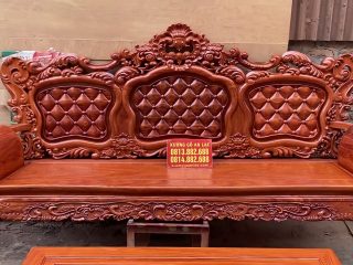 Mẫu bàn ghế Louis hoàng gia chân 12 gỗ hương đá Vip (Chú Bắc, Thái Bình) 19 đoản dài louis hoàng gia vách 3 ô