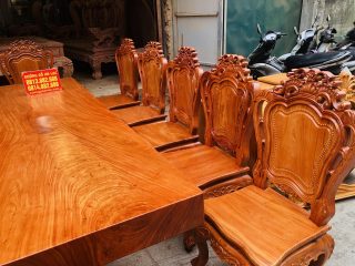 bộ bàn ăn 12 ghế louis