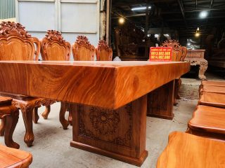 bàn ăn nguyên khối dày 15p