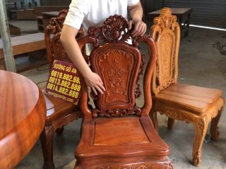 ghế louis hồng hạt gỗ hương