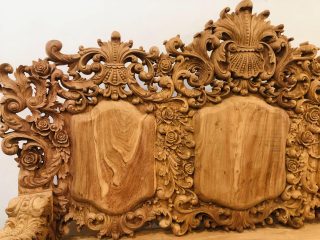 Siêu phẩm bàn ghế hoàng gia nữ hoàng gỗ hương đá tay 18 chân 20 hàng vip (Anh Đồng, Hưng Yên) 31 vách đoản chia 3 ô