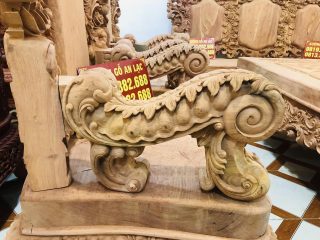 Siêu phẩm bàn ghế hoàng gia nữ hoàng gỗ hương đá tay 18 chân 20 hàng vip (Anh Đồng, Hưng Yên) 39 tay ghế dày 18p