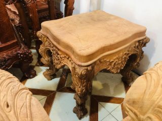 Siêu phẩm bàn ghế hoàng gia nữ hoàng gỗ hương đá tay 18 chân 20 hàng vip (Anh Đồng, Hưng Yên) 40 đôn kẹp gỗ hương đá