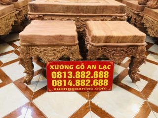 Siêu phẩm bàn ghế hoàng gia nữ hoàng gỗ hương đá tay 18 chân 20 hàng vip (Anh Đồng, Hưng Yên) 41 hai ghế đơn louis nữ hoàng
