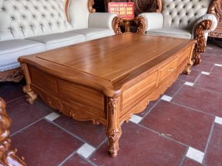 Siêu phẩm bàn ghế hoàng King bọc đệm cao cấp (Anh Nghiêm, Đà Nẵng) 17 bàn trà louis gỗ gõ đỏ