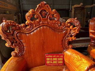 Siêu phẩm bàn ghế louis hoàng gia nguyên khối chân 18 6 món gỗ Hương Đá (Chú Định, Hải Phòng) 30 chương ghế đục hoa lá tây