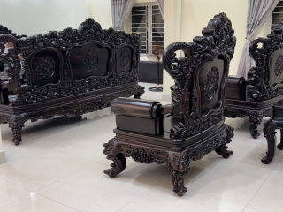 ghế đơn gỗ mun cao cấp