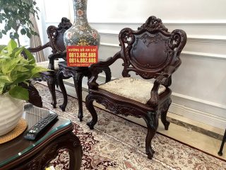 Siêu phẩm bàn ghế Louis Pháp 10 món và kệ tivi gỗ cẩm lai hàng vip (Chú Tịnh, Thanh Hóa) 16 hai ghế louis hoàng gia Pháp