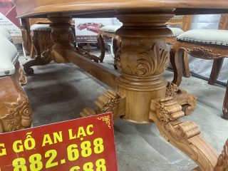 hệ hai chân trụ tròn chạm lá tây