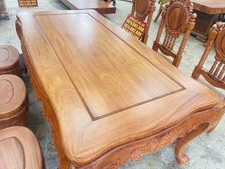 bàn ăn hoàng gia gỗ hương đá