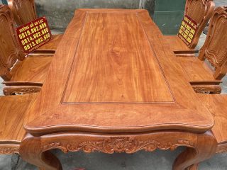 mẫu bàn ăn hoàng gia chữ nhật