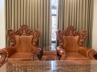 trọn bộ 10 món với 4 ghế đơn louis