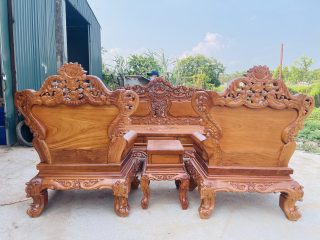 bàn ghế louis hàng đục 2 mặt