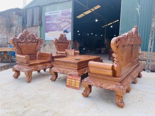 bàn ghế hoàng gia gỗ hương đá