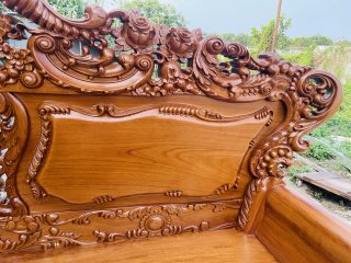 vai ghế hoa hồng lá tây