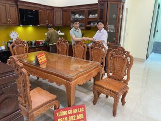 bộ bàn ghế ăn louis cao cấp