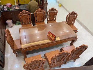 bộ bàn ghế ăn louis cao cấp