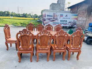 bàn ghế louis hoa lá tây