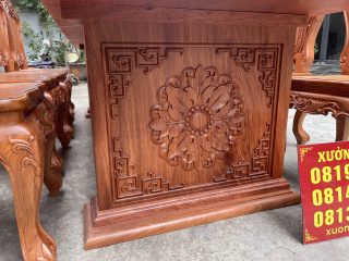 chân bàn bản lớn gỗ nguyên khối 10p