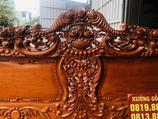 Bộ bàn ghế hoàng gia louis hoa lá tây gỗ hương đá cao cấp (Anh Tiến, Thái Bình) 22 chương đoản đục tỉa cầu kỳ
