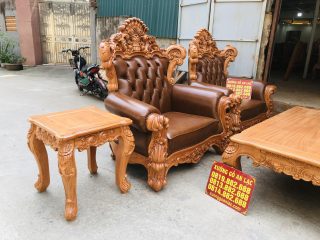 đôn góc gỗ gõ đỏ