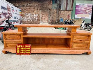 Combo bàn ghế louis hoàng gia 6 món và kệ tivi gỗ hương đá (Anh Khánh, Nghệ An) 27 mẫu kệ tivi gỗ hương đá