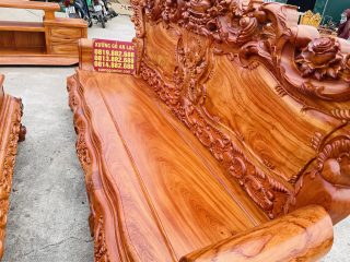 Combo bàn ghế louis hoàng gia 6 món và kệ tivi gỗ hương đá (Anh Khánh, Nghệ An) 20 mặt đoản khung tranh ván liền