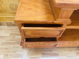 Bàn giao bộ bàn ghế hoàng gia 6 món và kệ tivi gỗ hương đá (Anh Tuấn, Hà Nam) 29 kệ tivi thiết kế ngăn kéo