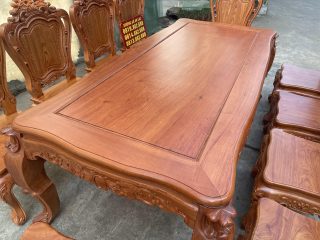 bàn ăn hoàng gia gỗ hương đá