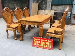 bộ bàn ăn louis hàng cao cấp