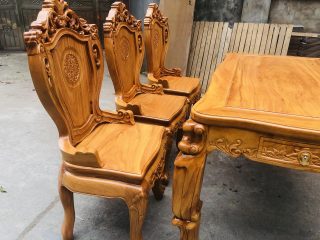 bàn ăn louis 6 ghế