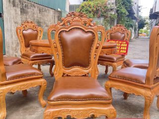 mẫu ghế louis gỗ hương đá bọc đệm