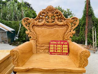 chương ghế đục hoa hồng lá tây