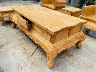 bàn trà gỗ gõ đỏ siêu vip