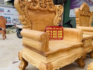 Mẫu ghế đơn louis đục hoa hồng