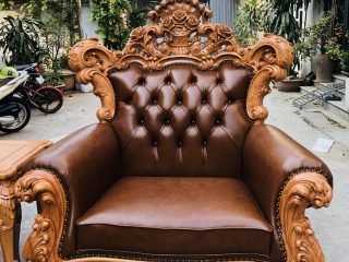 Mẫu ghế đơn louis hoàng gia