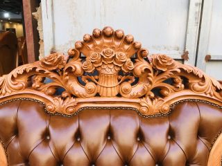 chương ghế dày 10p đục hoa hồng lá tây