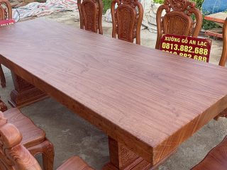 mẫu bàn ăn chữ nhật nguyên khối