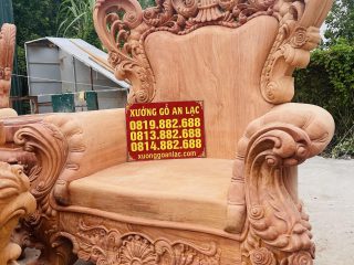 Siêu phẩm bàn ghế louis hoàng gia nguyên khối 10 món gỗ hương đá cao cấp (Anh Bằng, Đà Nẵng) 25 ghế đơn louis vip