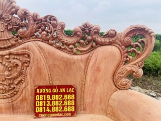 Siêu phẩm bàn ghế louis hoàng gia nguyên khối 10 món gỗ hương đá cao cấp (Anh Bằng, Đà Nẵng) 20 vai đoản tạo hình lá tây