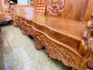 Siêu phẩm bàn ghế louis hoàng gia nguyên khối 10 món gỗ hương đá (Anh Duy, Sài Gòn) 30 hệ 8 chân đục tỉa tinh xảo