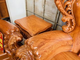 Siêu phẩm bàn ghế louis hoàng gia nguyên khối 10 món gỗ hương đá (Anh Duy, Sài Gòn) 31 ghế louis hoàng gia