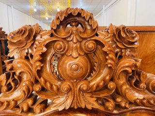 Siêu phẩm bàn ghế louis hoàng gia nguyên khối 10 món gỗ hương đá (Anh Duy, Sài Gòn) 35 đỉnh chương louis hoàng gia