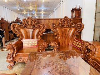 Siêu phẩm bàn ghế louis hoàng gia nguyên khối 10 món gỗ hương đá (Anh Duy, Sài Gòn) 21 mẫu bàn ghế gỗ hương đá