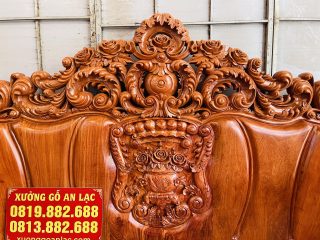 Siêu phẩm bàn ghế louis hoàng gia nguyên khối 10 món gỗ hương đá (Anh Duy, Sài Gòn) 25 trung tâm vách tựa đục họa tiết