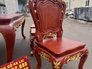 mẫu ghế ăn louis lưng cao