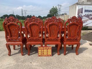 bộ bàn ghế ăn louis hoàng gia