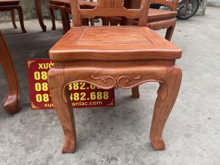 Mẫu bàn ăn louis hoàng gia kết hợp 10 ghế cây đàn gỗ hương đá cao cấp (Chú Thọ, Vĩnh Phúc) 19 hệ chân yếm louis hoàng gia