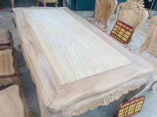 mẫu bàn ăn hoàng gia gỗ gõ đỏ