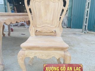ghế louis hoàng gia tân cổ điển vách trơn